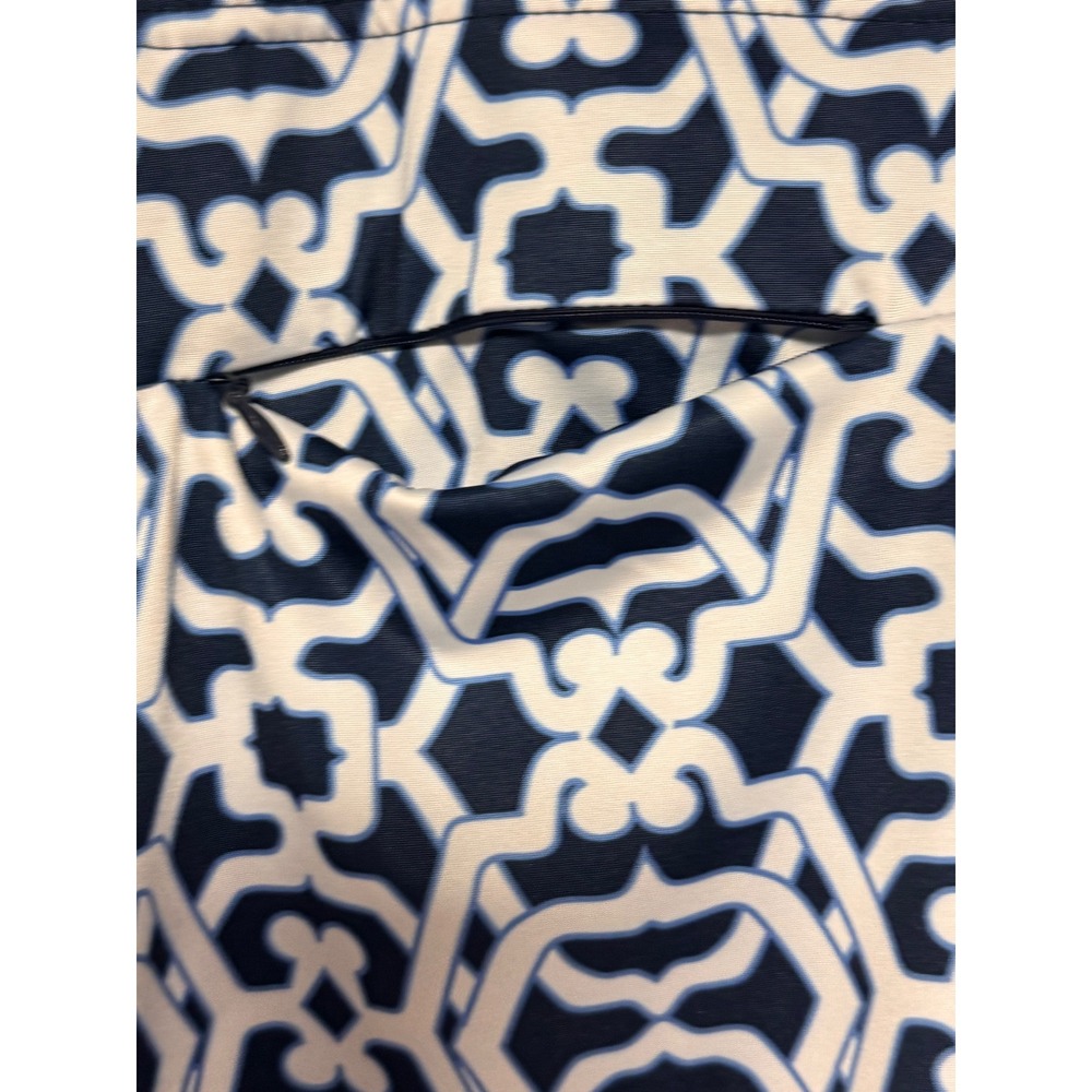 Gretchen Scott Skippy Skort Blue White Geometric Lattice Golf Tennis Skirt Small - Picture 5 of 8